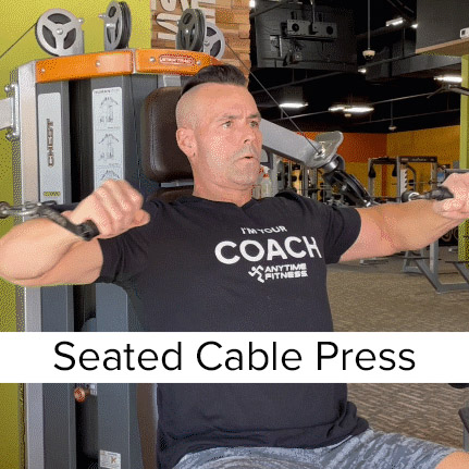 Seated cable chest press machine