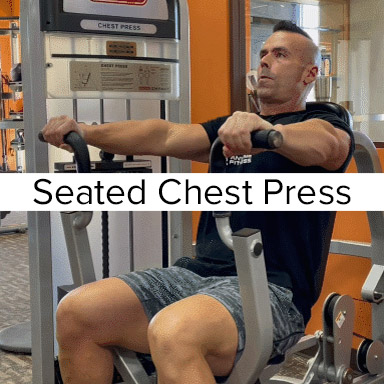 Seated chest press machine
