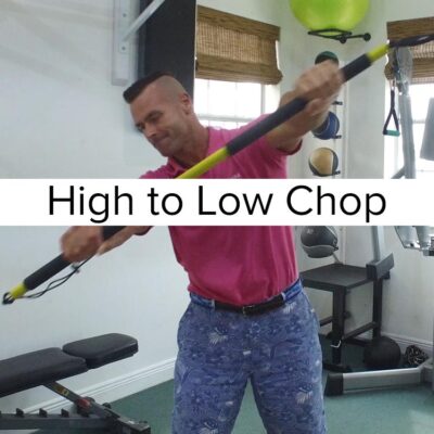 Torso chop for golf swing