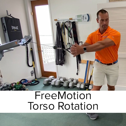 Cable Attached Weighted Torso Rotation