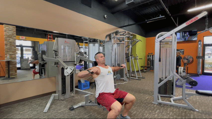 Seated Cable Chest Press Demonstration
