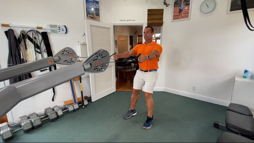 FreeMotion Standing Cable Row Demonstration