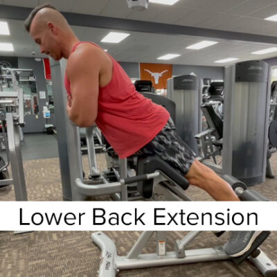 Lower back hyperextension