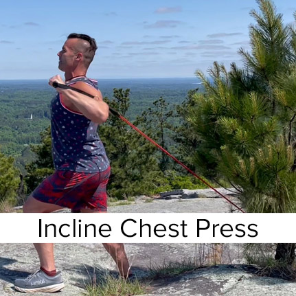 Exercise Band Incline Chest Press