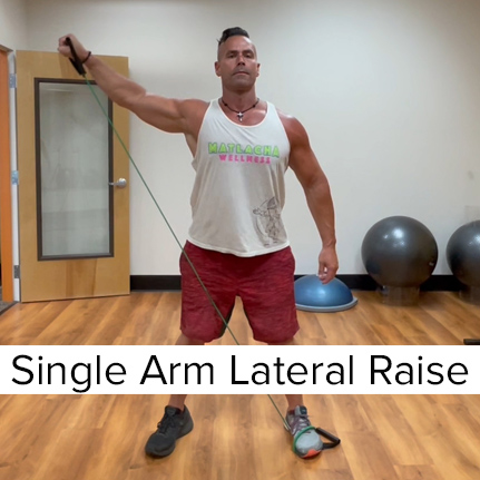 Exercise Band Single Arm Lateral Raise