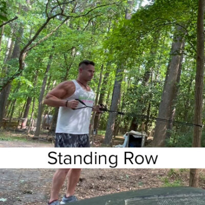 Standing Row with Exercise Band