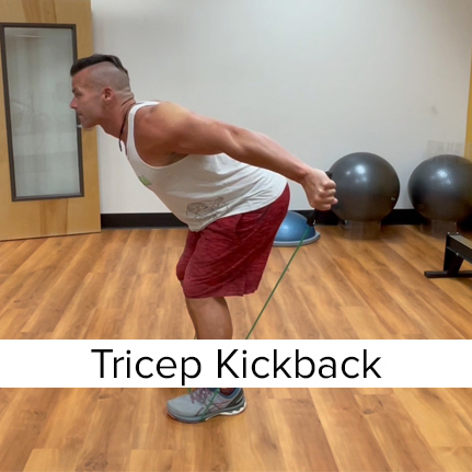 Tricep Kickbacks with Exercise Band