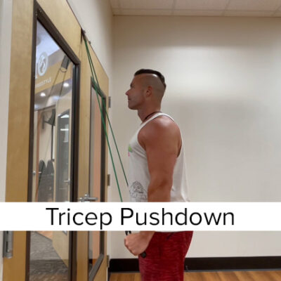 Tricep Pushdown with Exercise Band