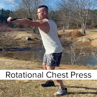 Exercise Band Twisting Chest Press