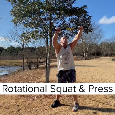 TRX Rip Trainer Rotational Squat and Press