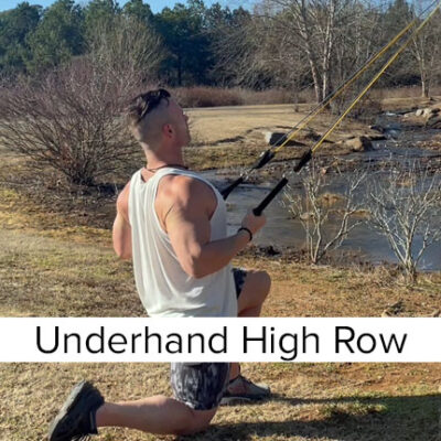 Underhand High Row with Exercise Bands