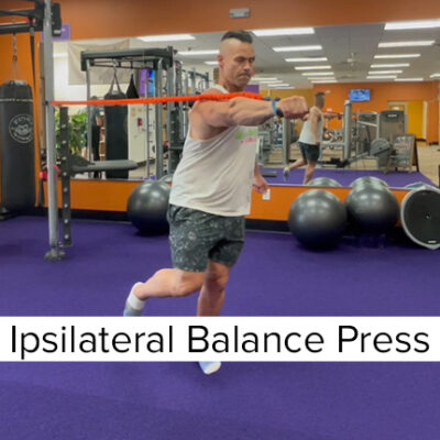 Ipsilateral Balance Single Arm Twisting Press