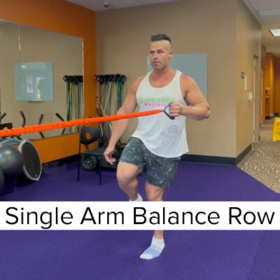 contralateral single arm balance row