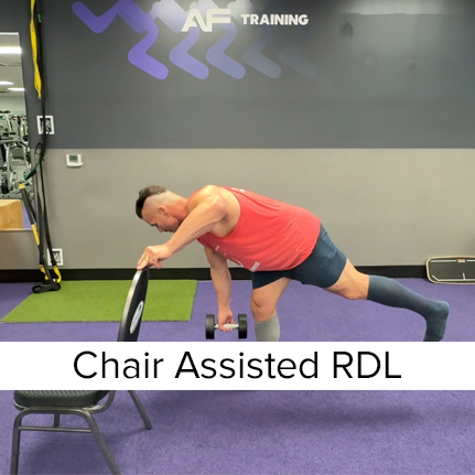 Chair Assisted Single Leg Romanian Deadlift