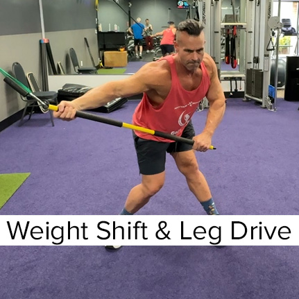 weight shift and leg drive in golf swing